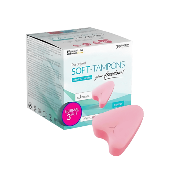 JOYDIVISION Soft tampons "normal" - threadless tampons, 3 dispenser pcs - Image 1